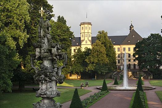 城堡,花园,黑森州,德国,欧洲