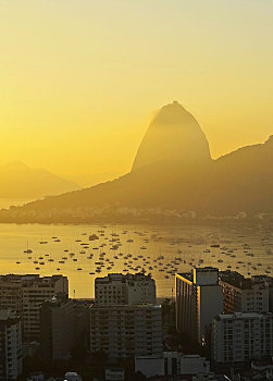 博塔福戈,附近,面包山,日出,里约热内卢,巴西,南美