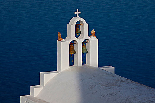 希腊,锡拉岛,钟楼,教堂,附近,伊莫洛维里