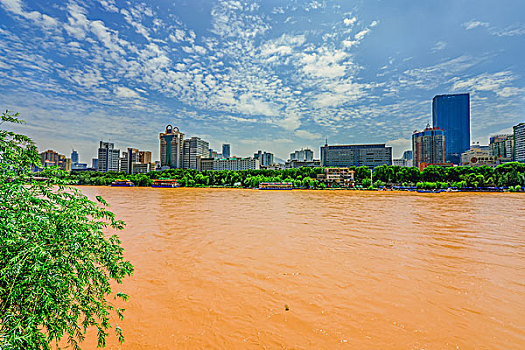 甘肃兰州黄河,漂流