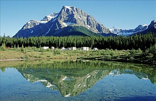 露营,落基山脉,碧玉国家公园,艾伯塔省,加拿大,北美