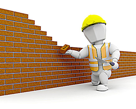 建筑工人,建筑,墙壁