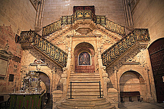 西班牙,布尔戈斯,大教堂,楼梯