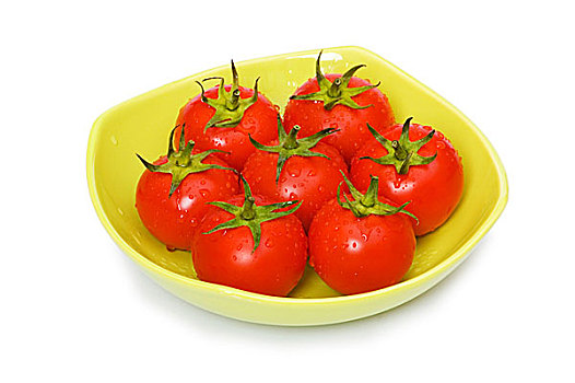 湿,西红柿,隔绝,白色背景,背景