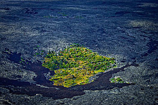 航拍,夏威夷火山国家公园,夏威夷,美国