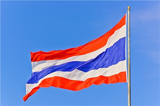 旗帜,泰国,蓝天
