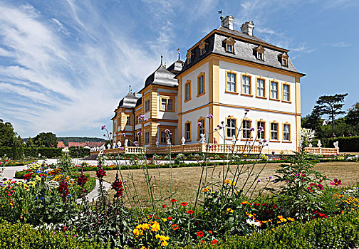城堡,洛可可风格,花园,区域,弗兰克尼亚,巴伐利亚,德国,欧洲