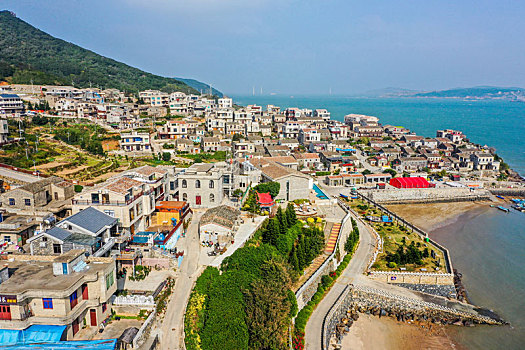 航拍福建福州平潭北港村