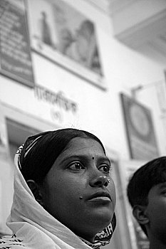 丈夫,等待,转,圆点,中心,达卡,孟加拉,八月,2005年,负担