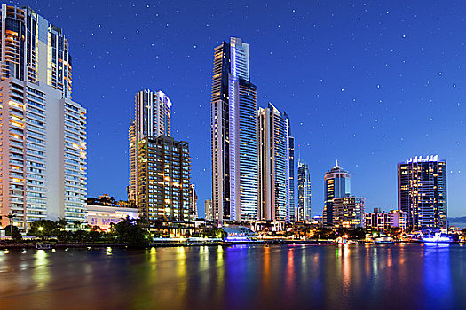 摩天大楼,水岸,冲浪者天堂,黄金海岸,昆士兰,澳大利亚