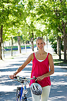 女青年,自行车,瑞典