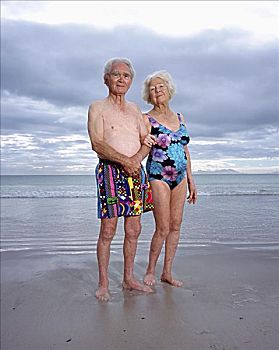 夫妻,海滩