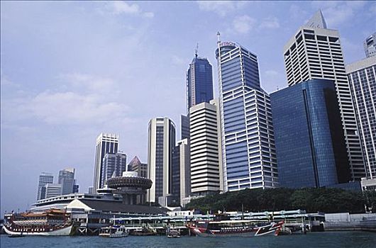 仰视,建筑,水岸,新加坡