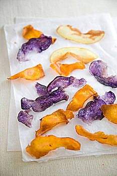 甘薯,紫色马铃薯,土豆,薯片