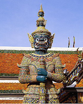雕塑,玉佛寺,曼谷,泰国