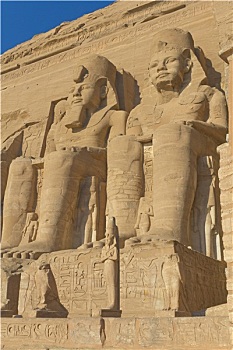 雕塑,阿布辛贝尔神庙,庙宇,埃及