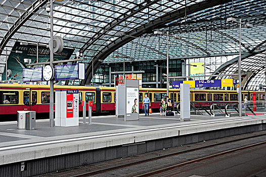 柏林,中央车站,地区,德国,欧洲