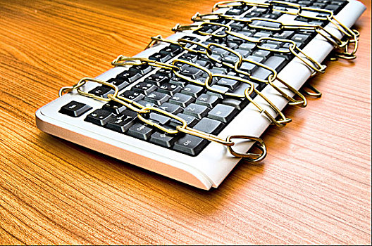 电脑安全,概念,键盘,链子