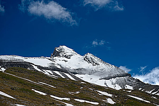 风景,高,山谷,雪,顶峰,凹,瓦莱州,瑞士,欧洲