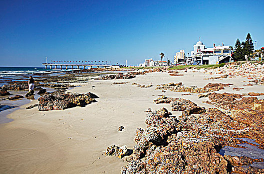 海滩,东开普省,南非