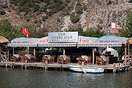 餐馆,泻湖,利西亚,土耳其,亚洲