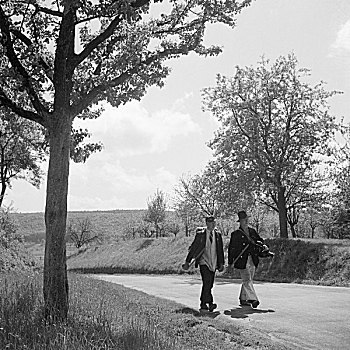 德国,旅行,木匠,道路,20世纪30年代