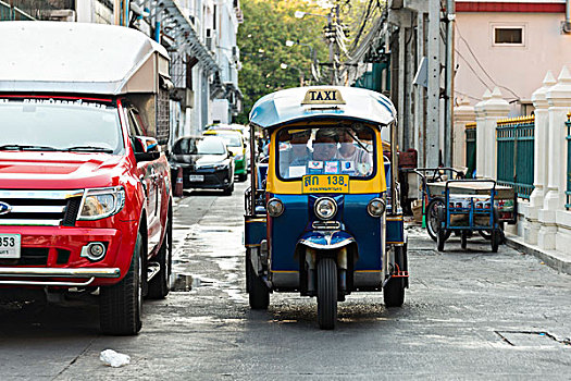 出租车,乘,曼谷,泰国,亚洲