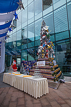 重庆北滨路龙湖星悦广场2016圣诞节圣诞树