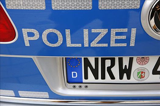 新,蓝色,警车,北方,警察,北莱茵威斯特伐利亚,德国,欧洲