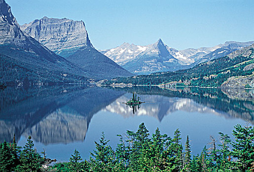 圣玛丽,湖,冰川国家公园,蒙大拿,美国