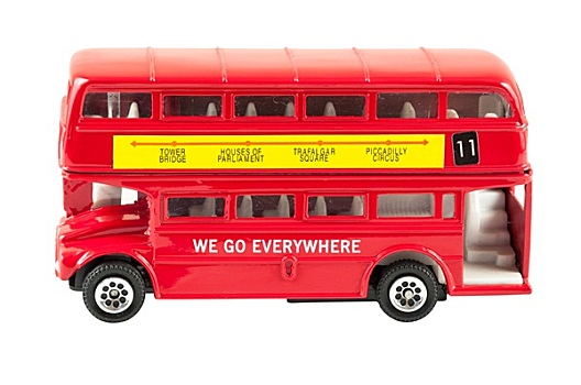 模型玩具,红色,双层巴士