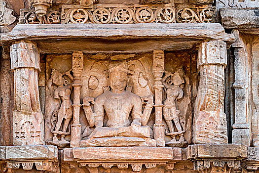 浅浮雕,城堡,6世纪,拉贾斯坦邦,印度