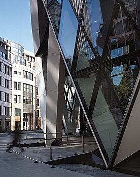 入口,瑞士再保险塔,伦敦,2004年,胜利,斯特灵,奖,建筑