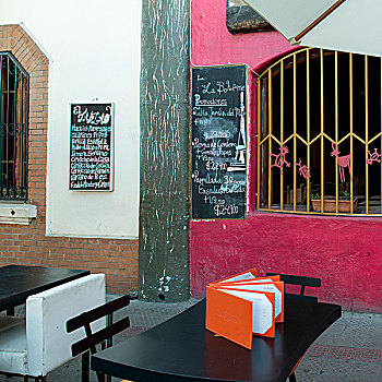 街头餐厅,圣地亚哥,城市,区域,智利