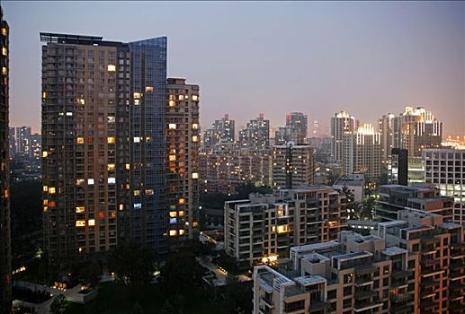 中国,北京,公寓楼,住宅区