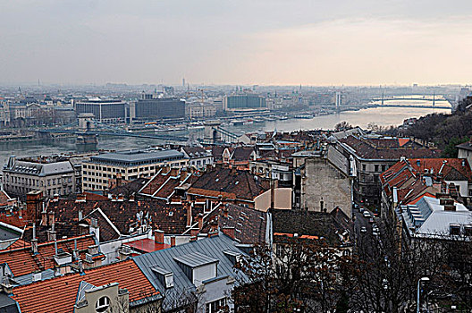 屋顶,布达佩斯,多瑙河