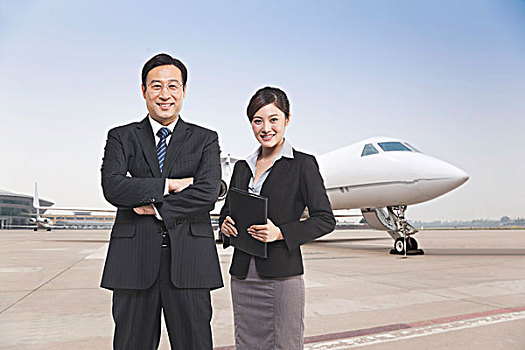 商务人士和私人飞机