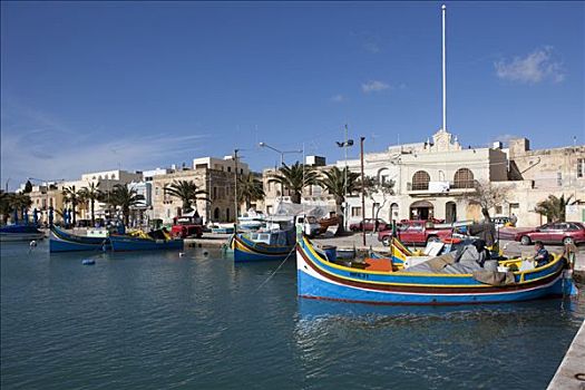 传统,马耳他,渔船,马尔萨什洛克,欧洲