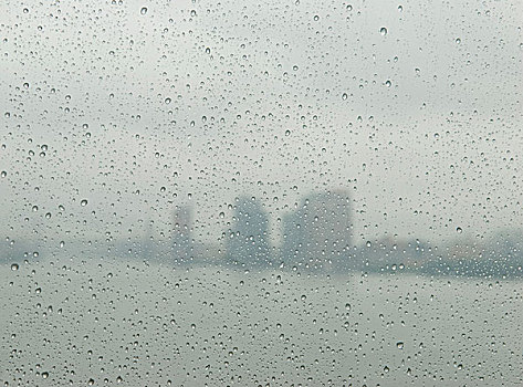雨滴,窗,纽约