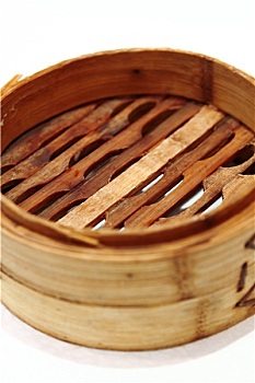 中国,蒸制,点心,竹子,容器,传统,食物