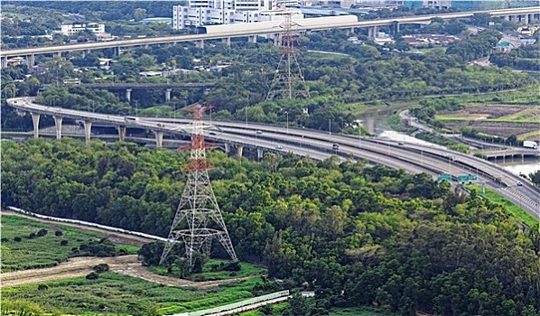 公路,交通,输电塔