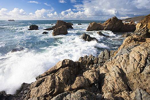 波浪,岩石海岸,州立公园,加利福尼亚,美国