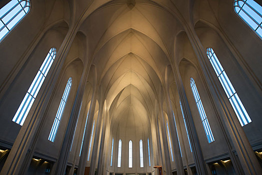 冰岛雷克雅未克哈尔格林姆教堂内部