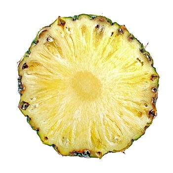 切片,菠萝,隔绝,白色背景