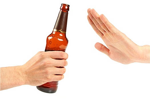 手,拒絕,啤酒瓶