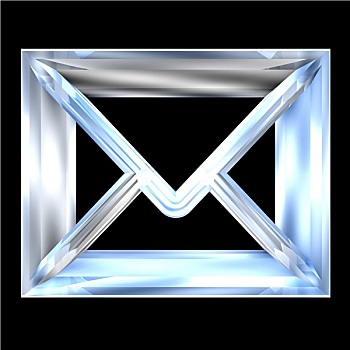 信封,电子邮件,象征,玻璃
