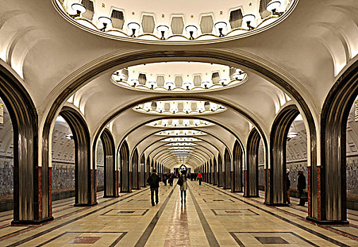 天花板,特写,莫斯科,地铁,俄罗斯