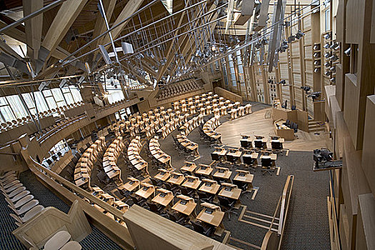 苏格兰,爱丁堡,苏格兰议会,钢铁,橡树,花冈岩,复杂,建筑,一个,创新,造型,英国,今日