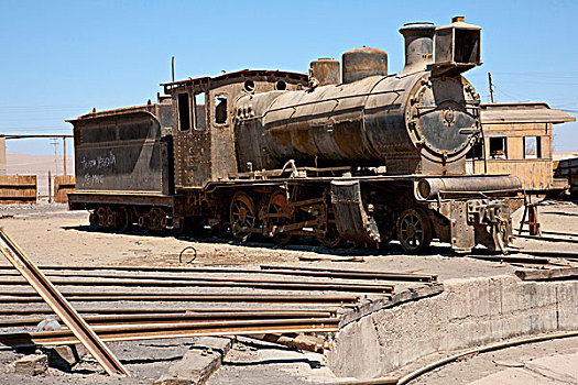 巴克达诺,铁路,车站,迟,20世纪70年代,蒸汽机,落下,废弃