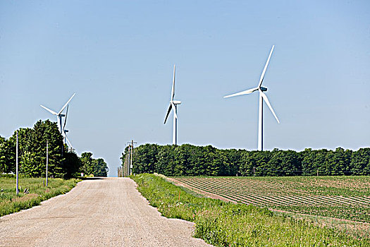风轮机,安大略省,加拿大,风能,替代能源